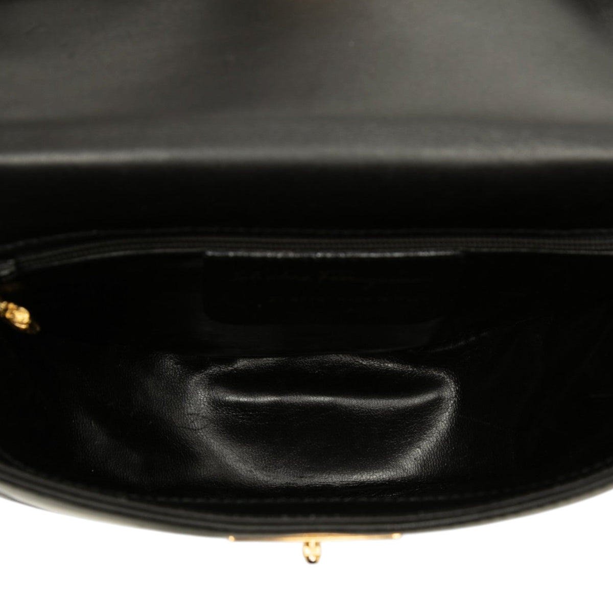 Ferragamo Leather Half Moon Crossbody — Black
