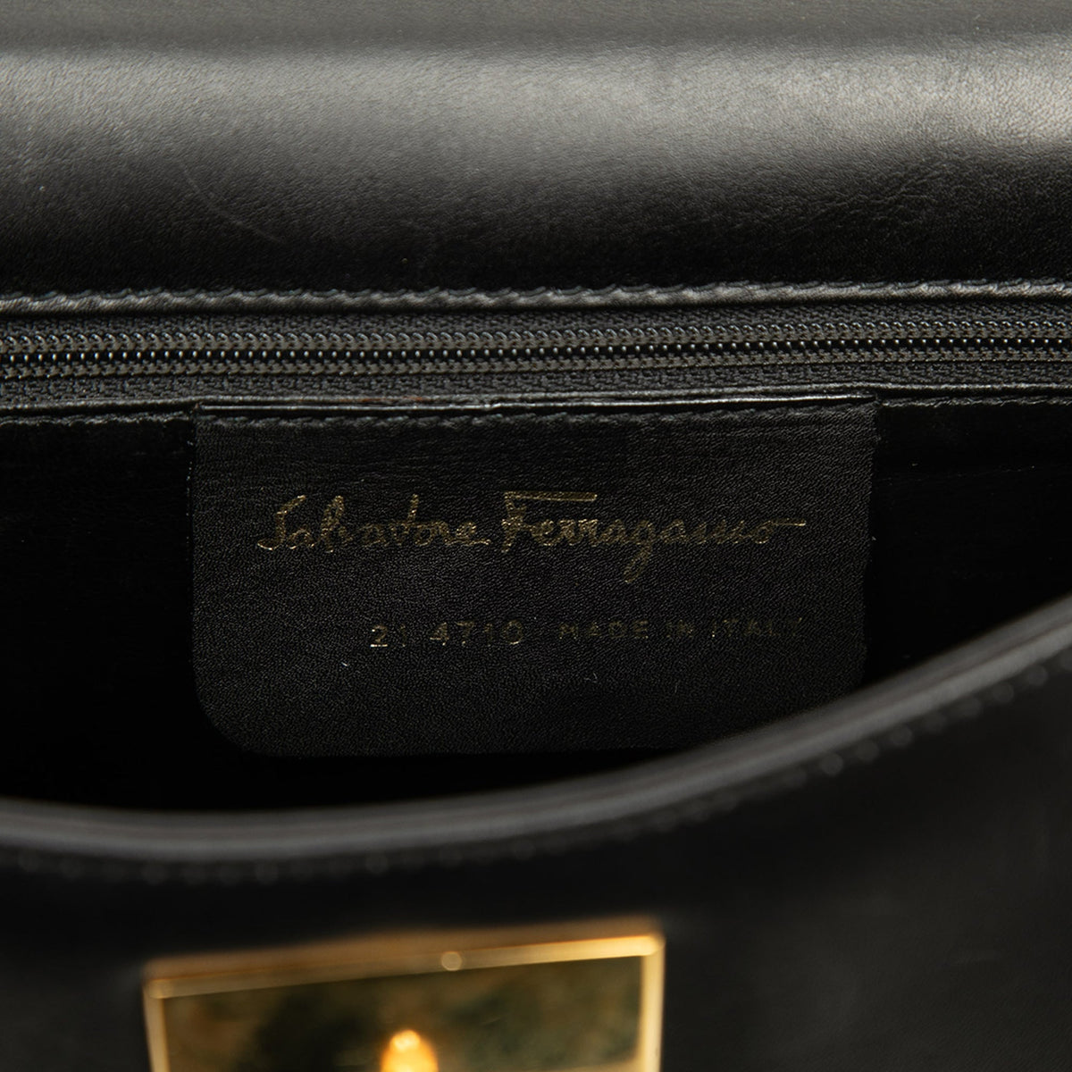 Ferragamo Leather Half Moon Crossbody — Black