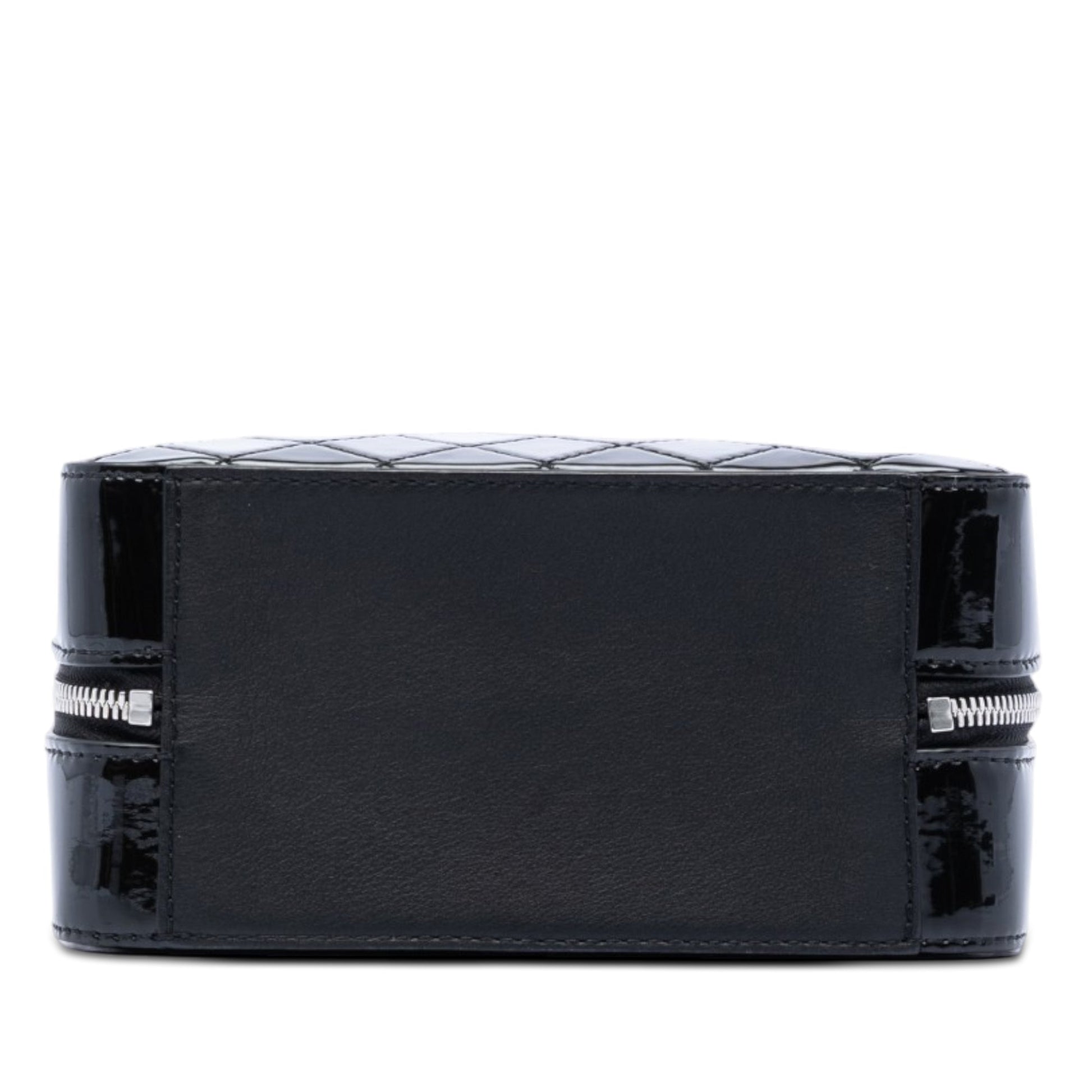 Chanel Small CC Quilted Patent Travel Kit Vanity Case