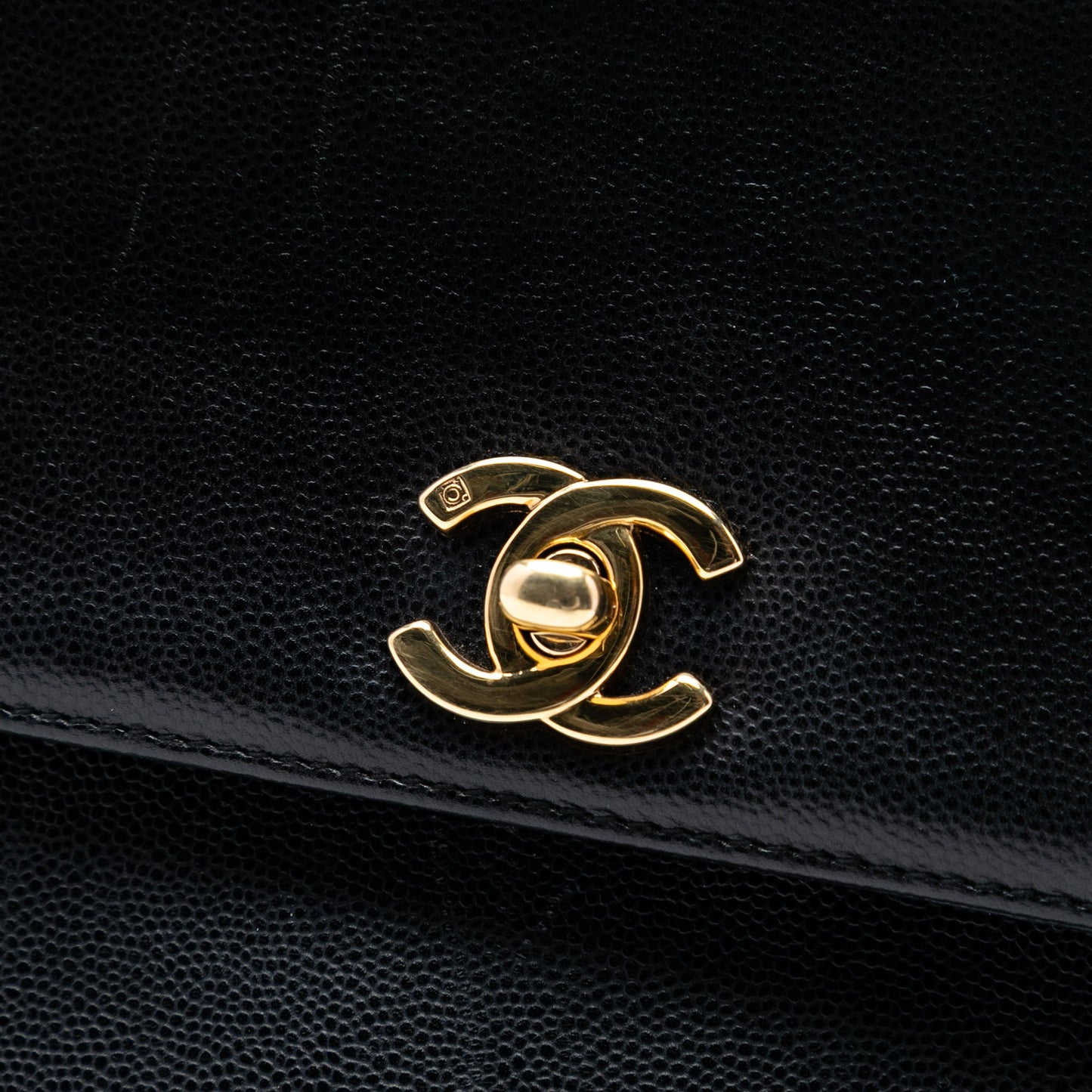 CC Caviar Twisted Strap Shoulder Bag