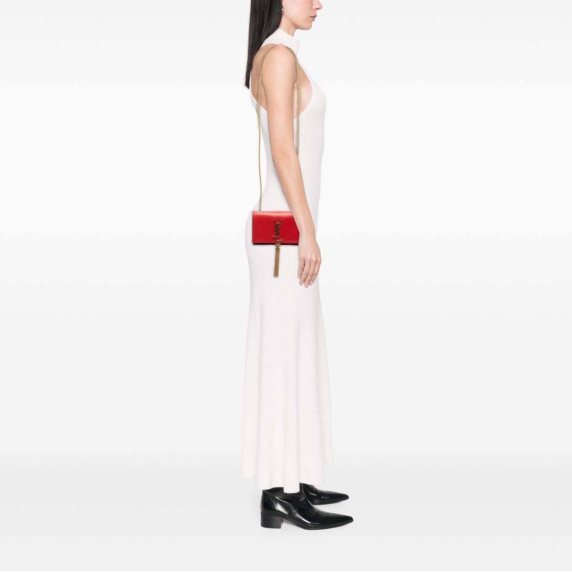 Saint Laurent Small Smooth Calfskin Monogram Kate Tassel Crossbody