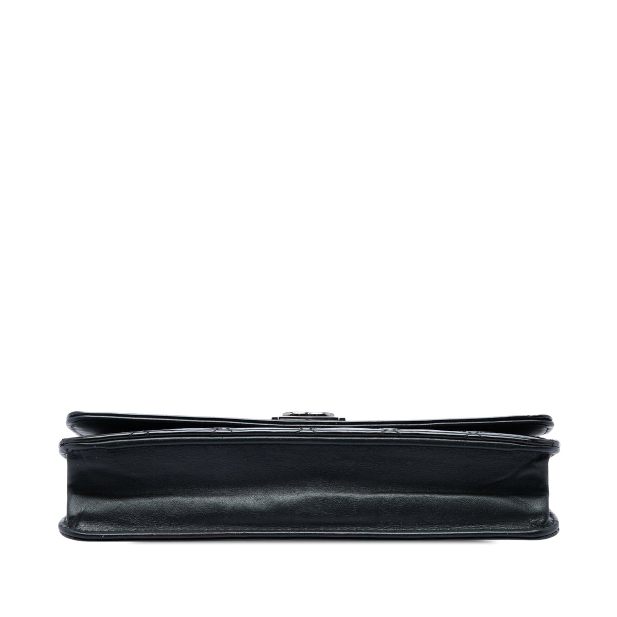 Chanel Quilted Patent Boy Wallet on Chain — Black
