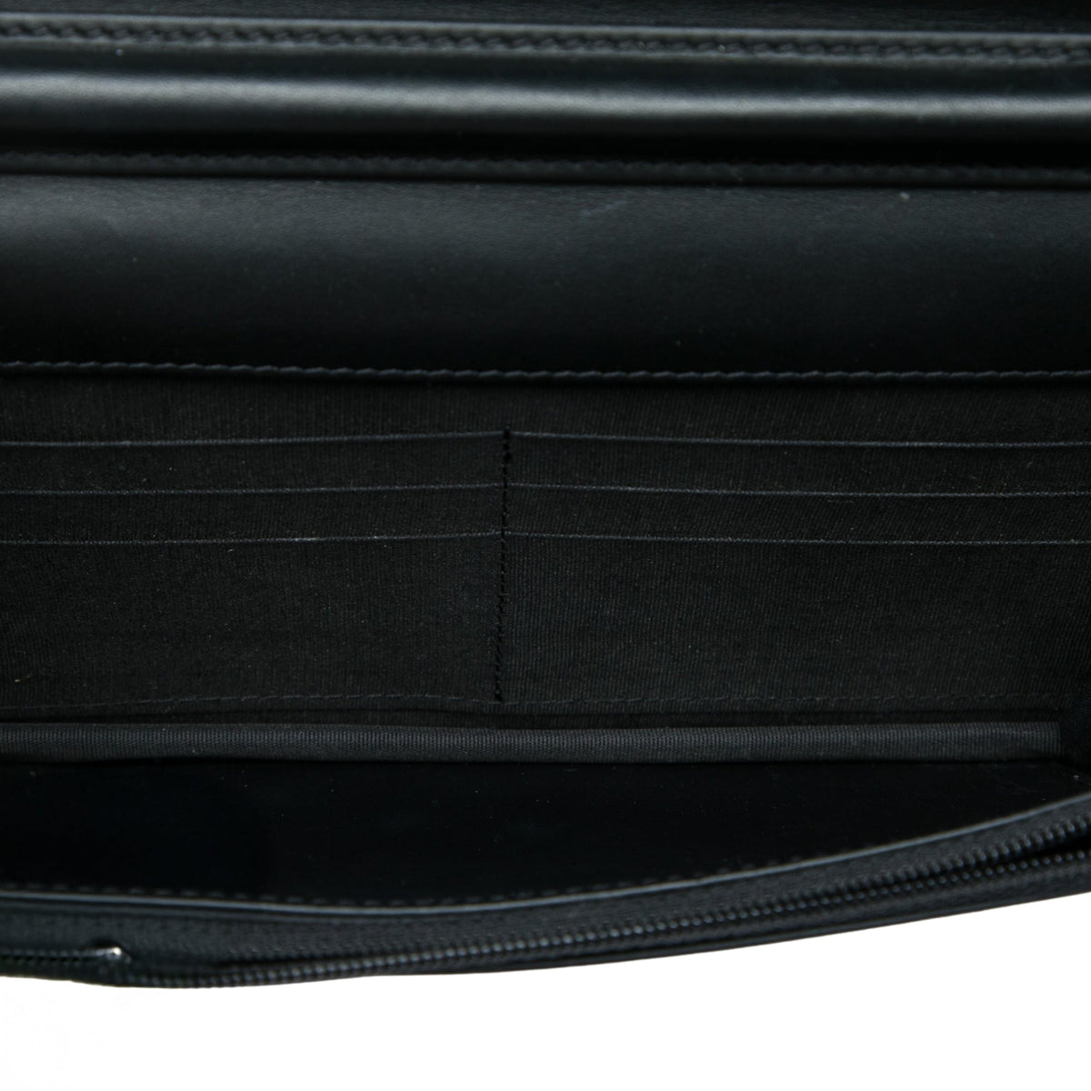 Chanel Quilted Patent Boy Wallet on Chain — Black