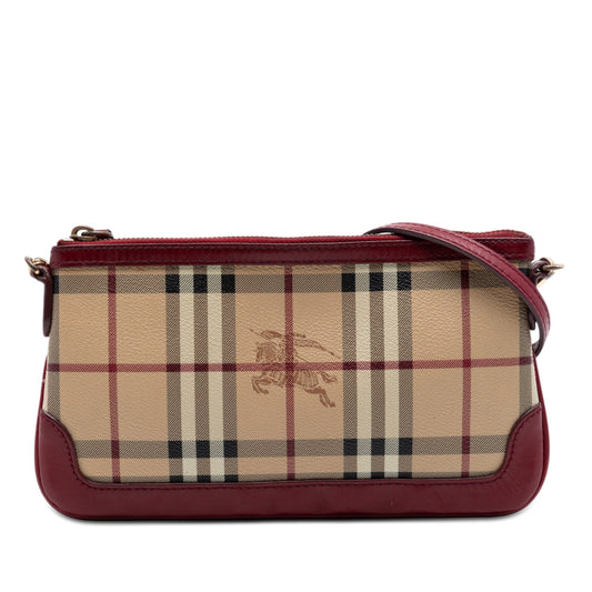 Burberry Haymarket Check Coated Canvas Peyton Crossbody