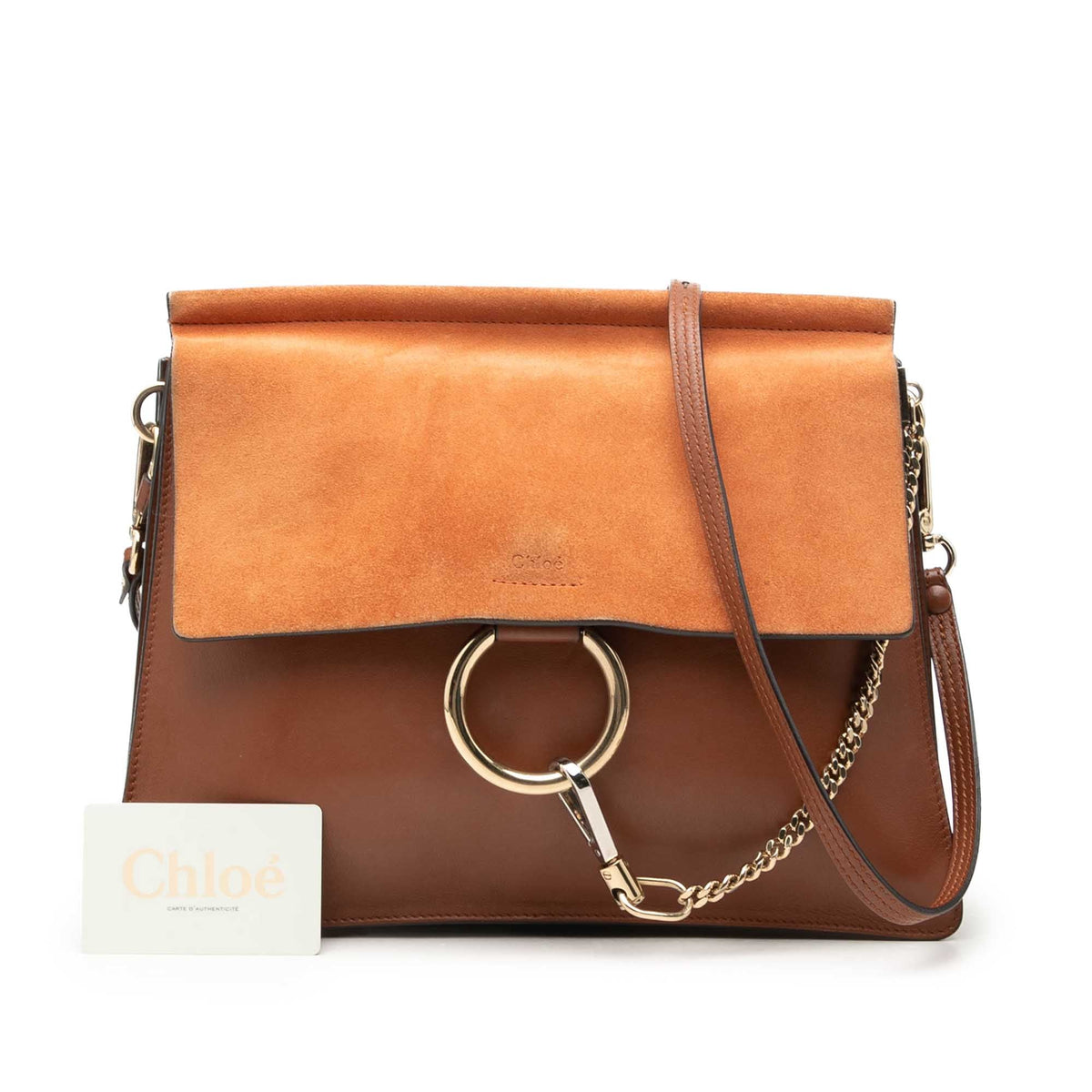 Chloé Medium Calfskin and Suede Faye Crossbody