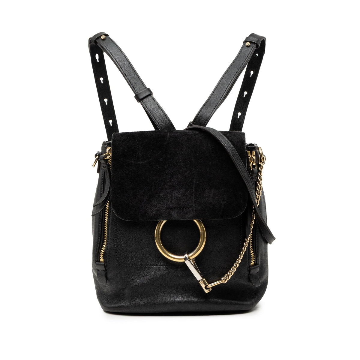 Chloé Medium Calfskin and Suede Faye Backpack