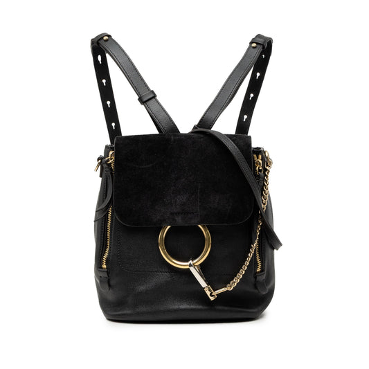 Chloé Medium Calfskin and Suede Faye Backpack