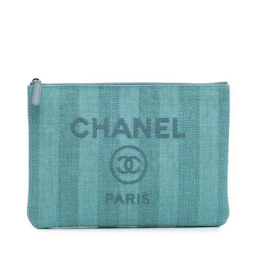 Chanel Medium Tweed Deauville O Case Clutch