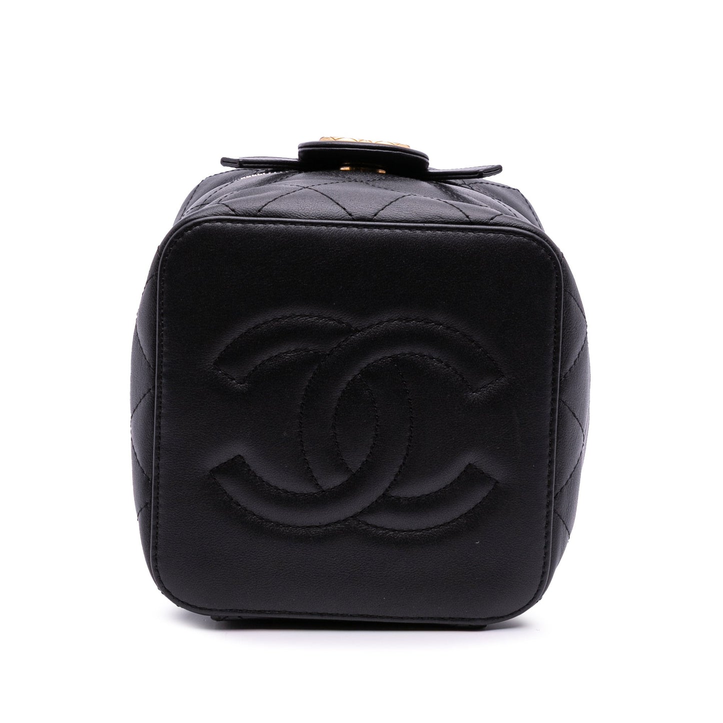 Chanel CC Quilted Calfskin Vanity Case with Chain