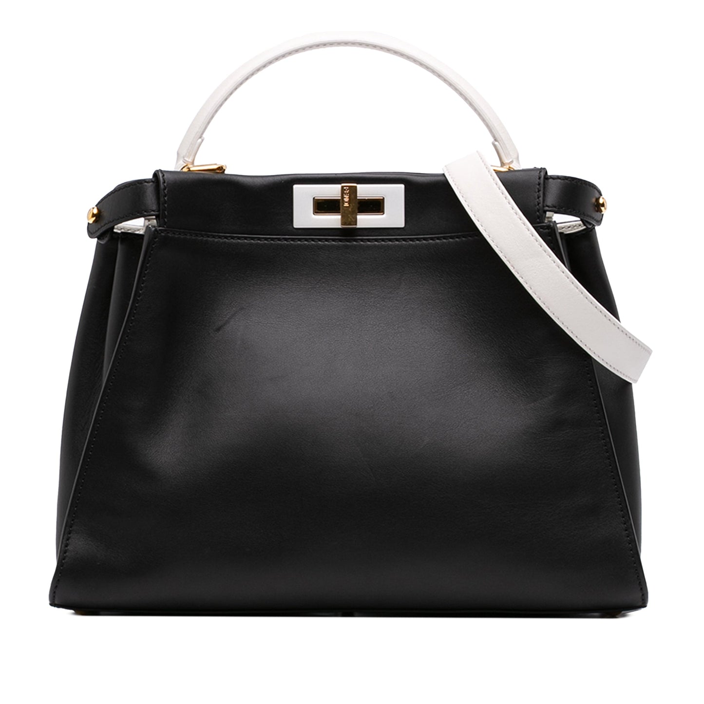 Fendi Medium Bicolor Leather Peekaboo ISeeU Satchel