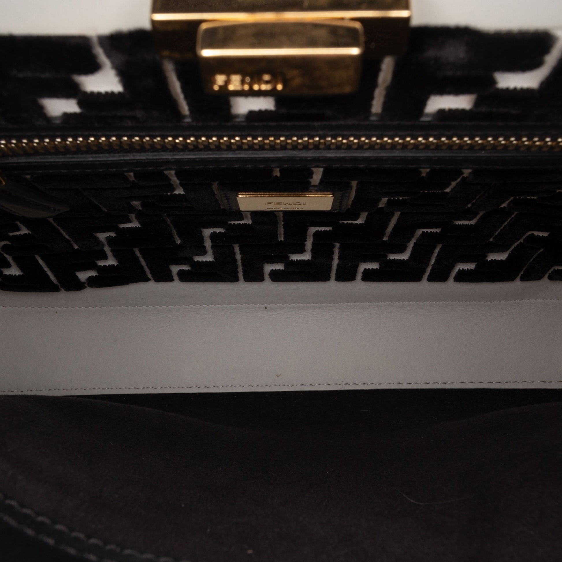 Fendi Medium Bicolor Leather Peekaboo ISeeU Satchel