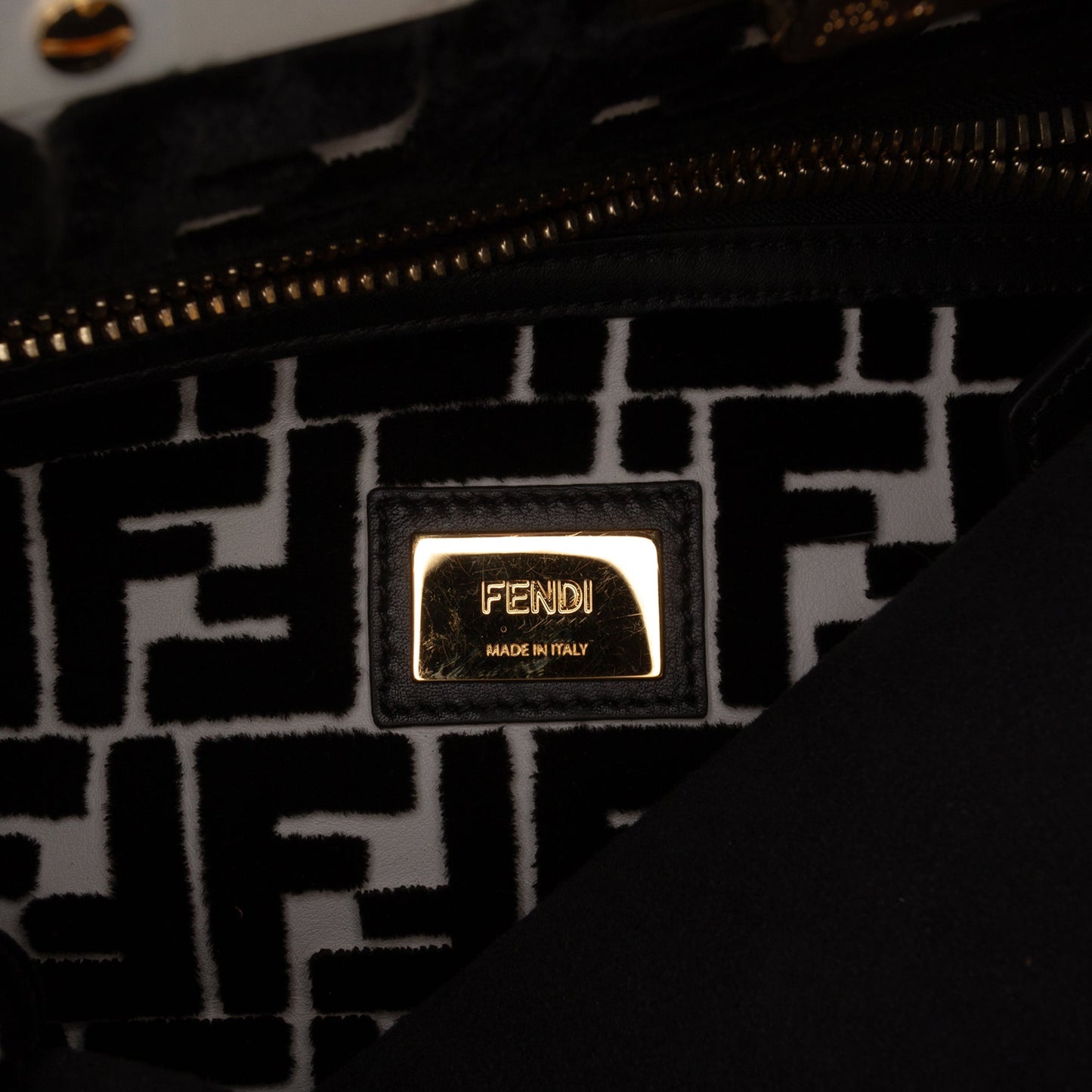 Fendi Medium Bicolor Leather Peekaboo ISeeU Satchel