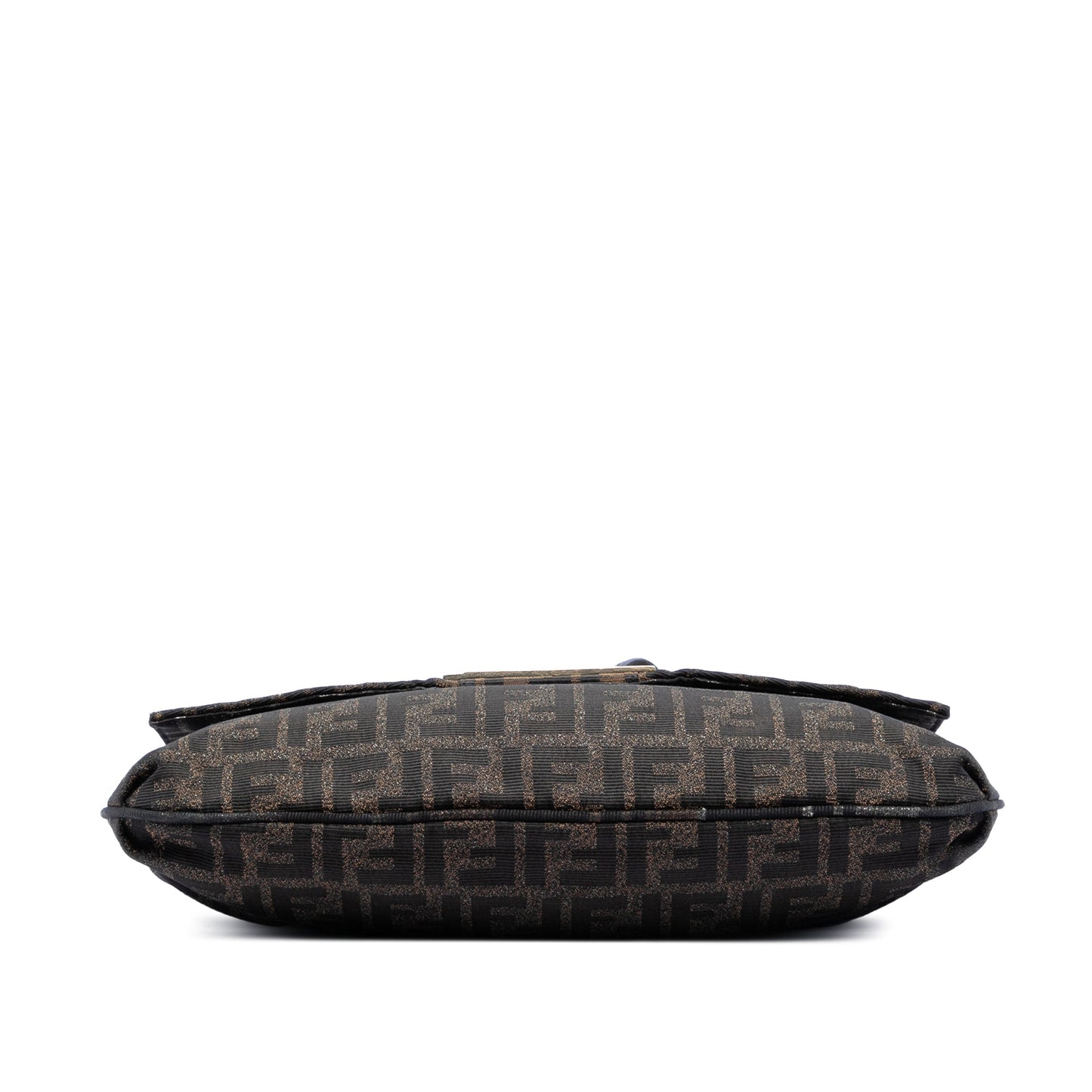 Fendi Large Zucca Canvas Mia Flap Shoulder Bag