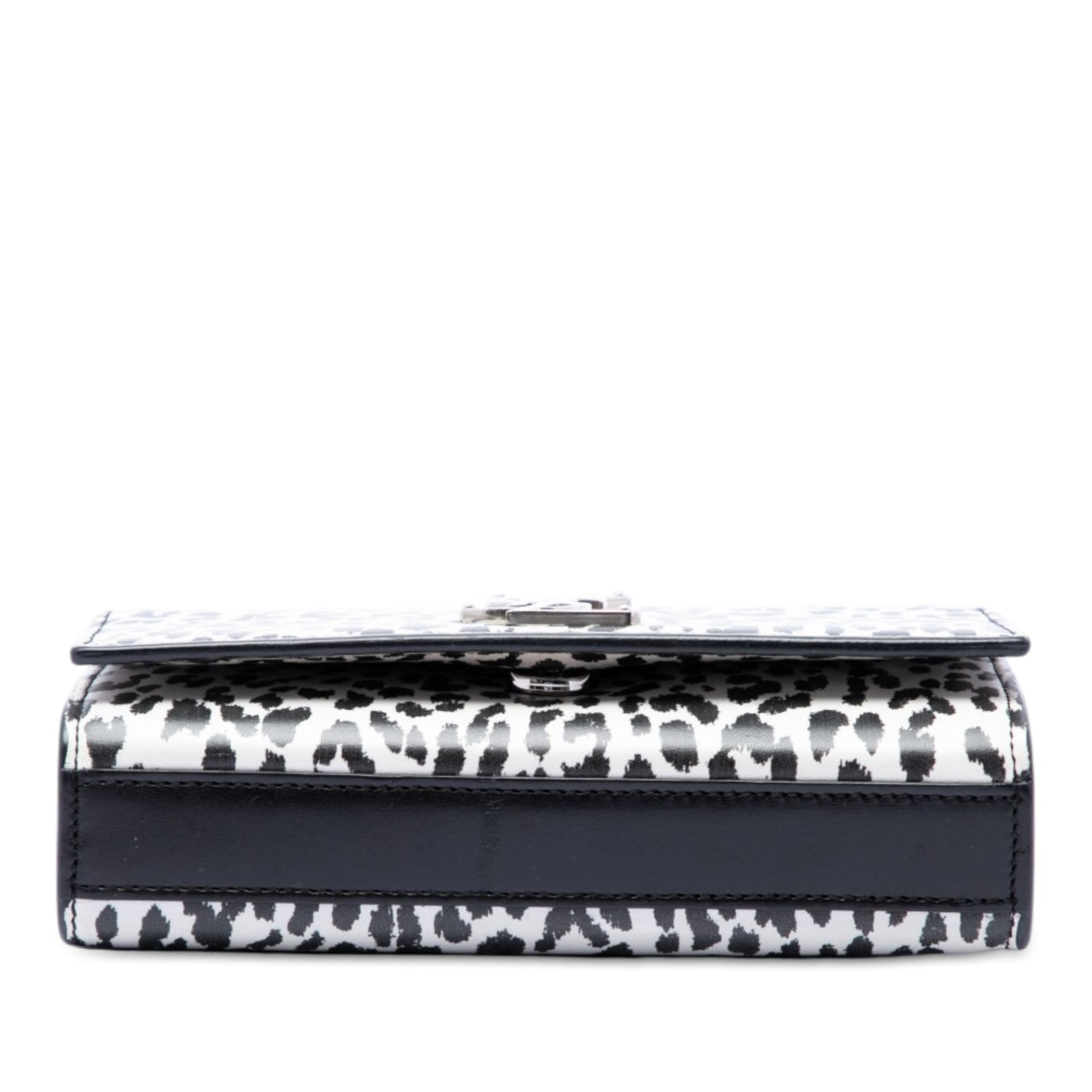 Saint Laurent Small Calfskin Leopard Print Monogram Kate Crossbody