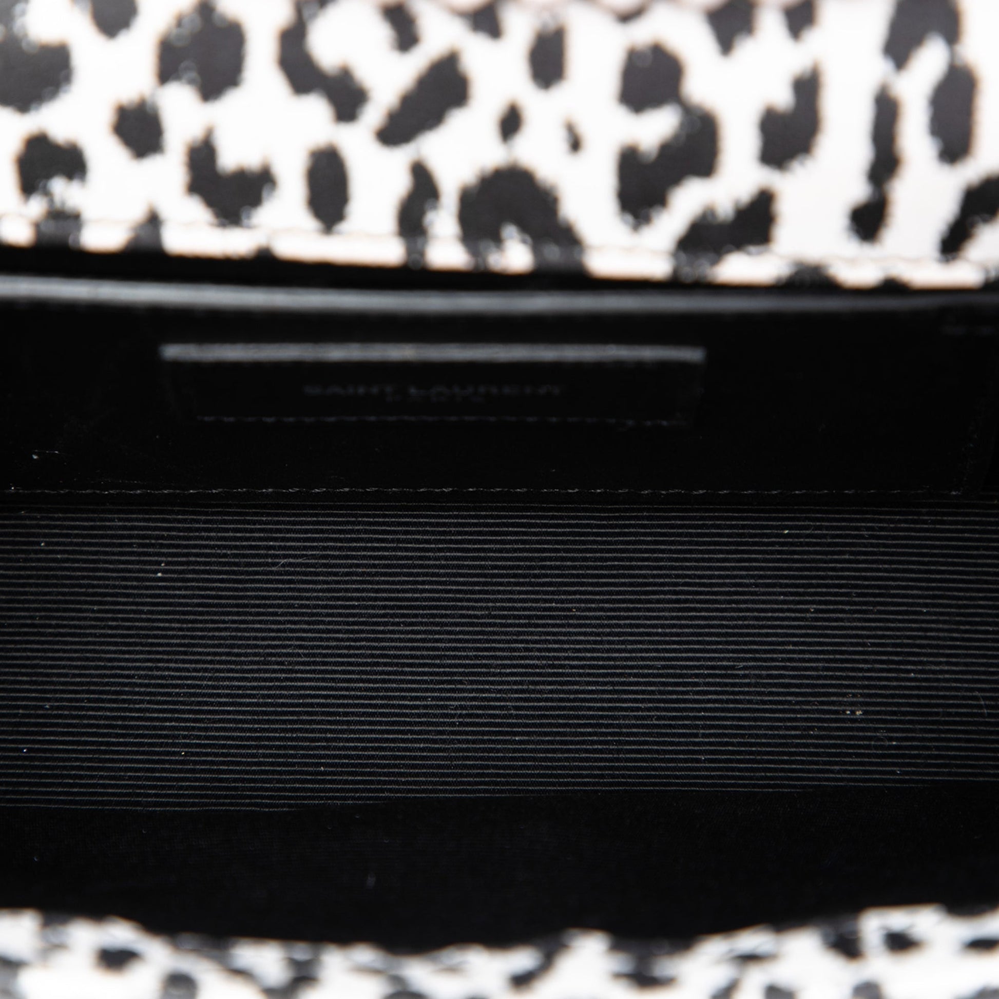 Saint Laurent Small Calfskin Leopard Print Monogram Kate Crossbody