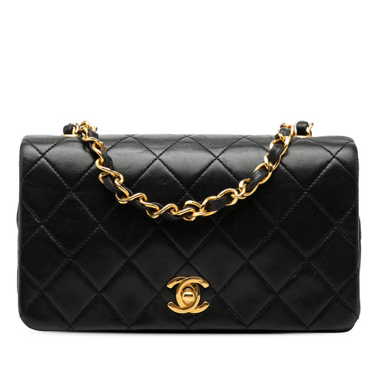 Chanel CC Quilted Lambskin Turnlock Full Single Flap