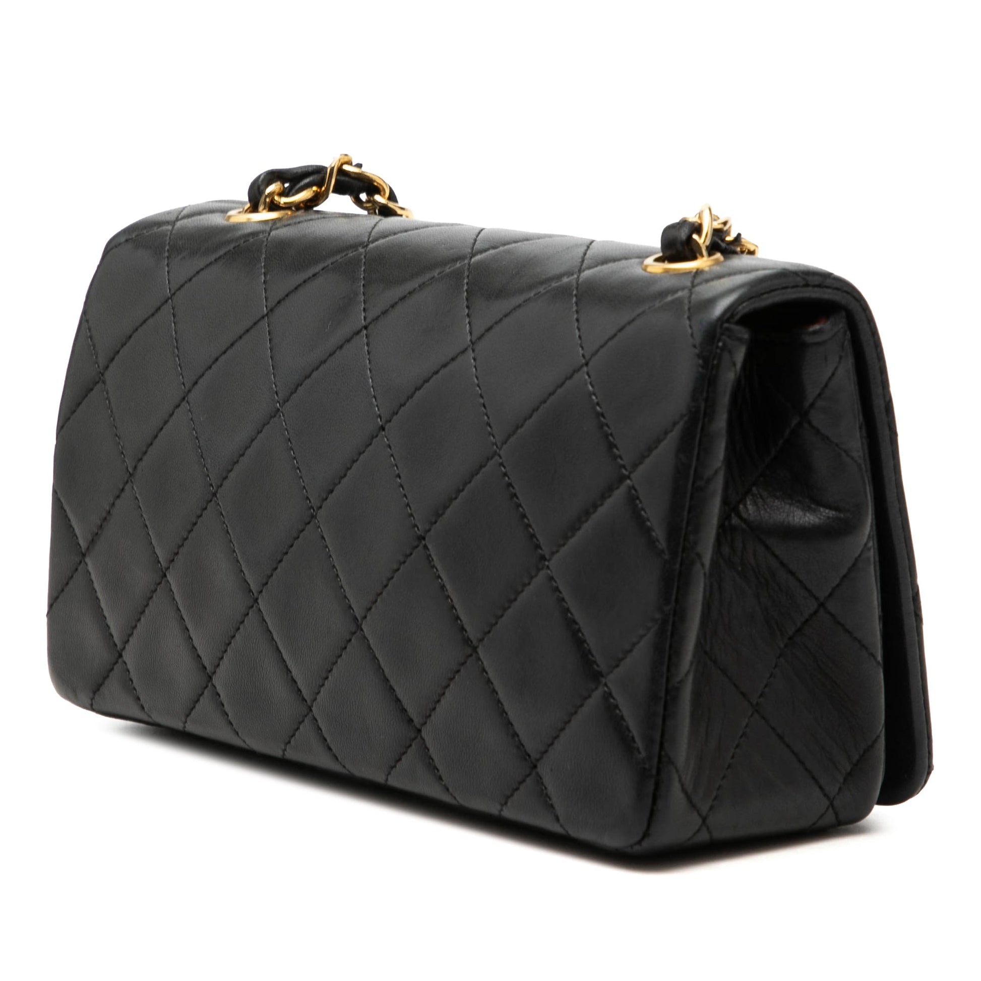 Chanel CC Quilted Lambskin Turnlock Full Single Flap