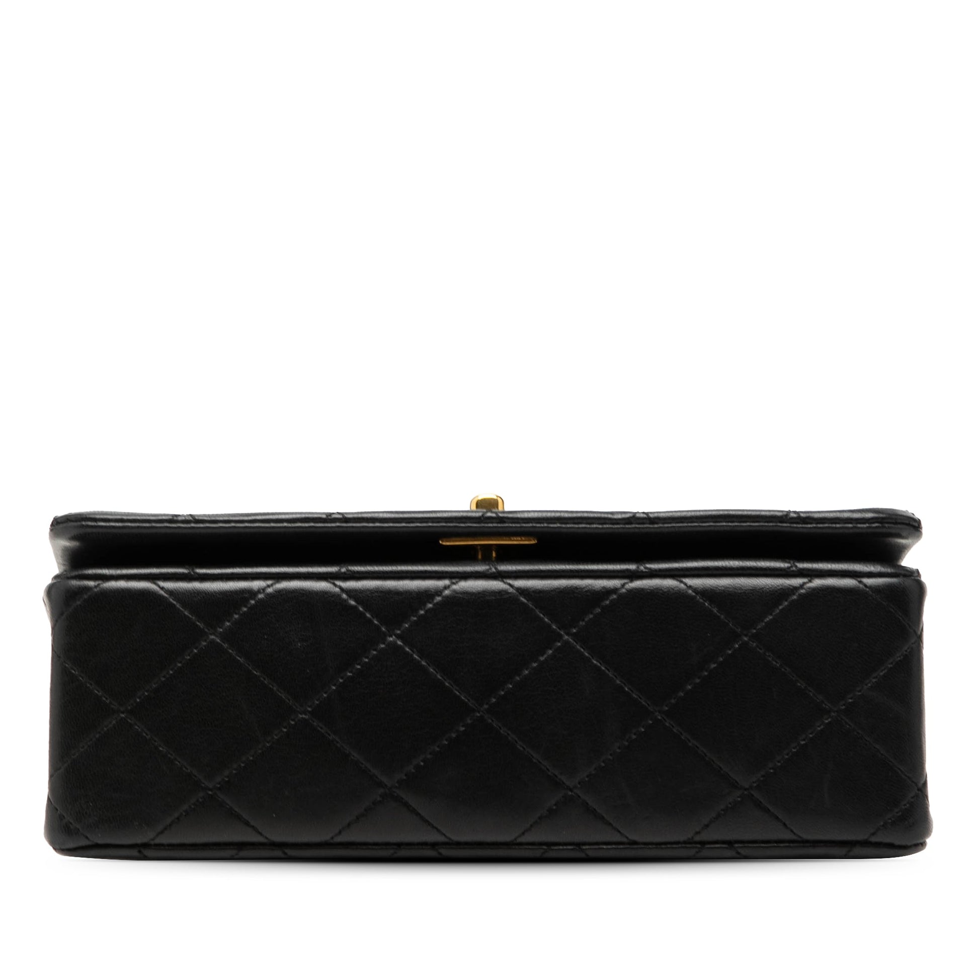 Chanel CC Quilted Lambskin Turnlock Full Single Flap