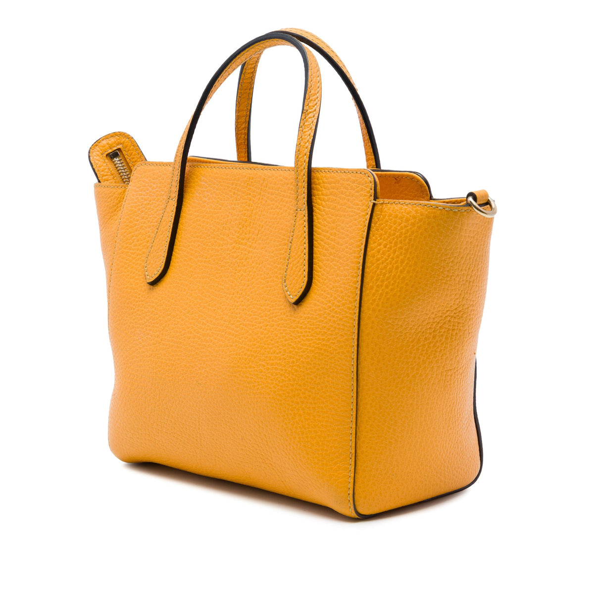 Gucci Mini Leather Swing Satchel — Yellow