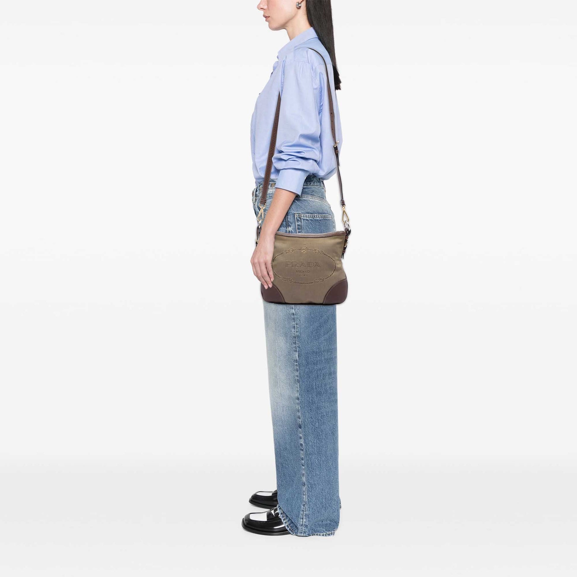 Prada Canvas Canapa Logo Crossbody