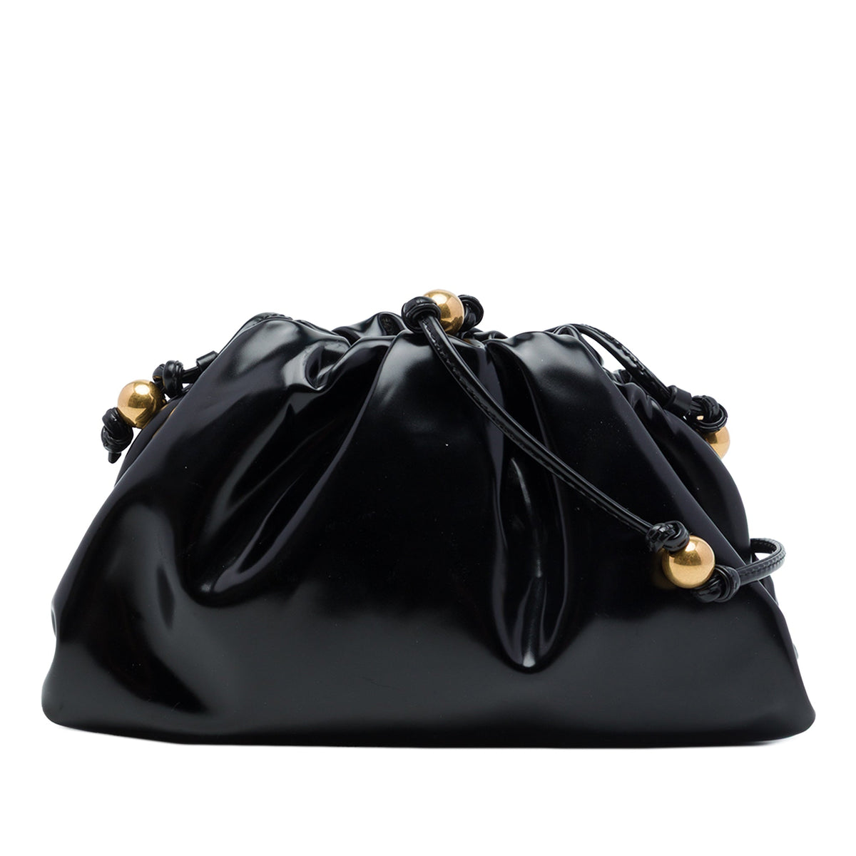 Bottega Veneta Brushed Calfskin The Mini Pouch — Black