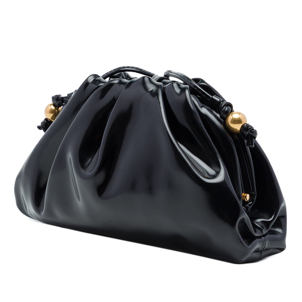 Bottega Veneta Brushed Calfskin The Mini Pouch — Black