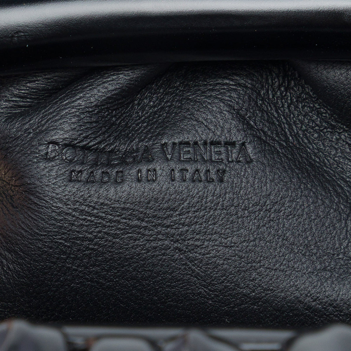 Bottega Veneta Brushed Calfskin The Mini Pouch — Black