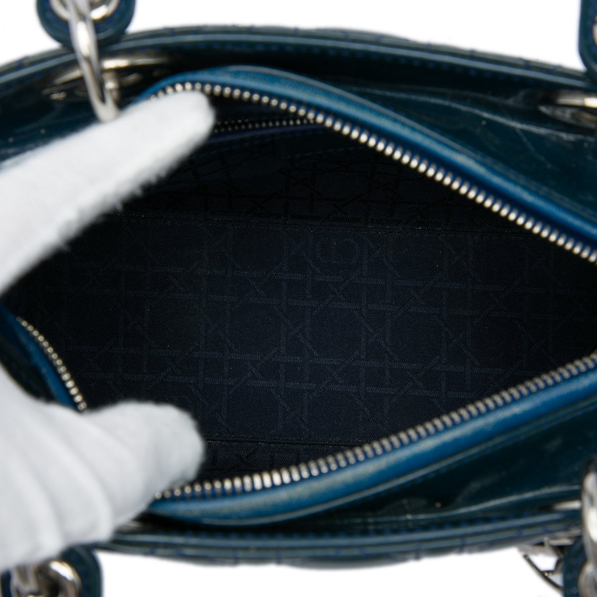 Dior Medium Patent Cannage Lady Dior