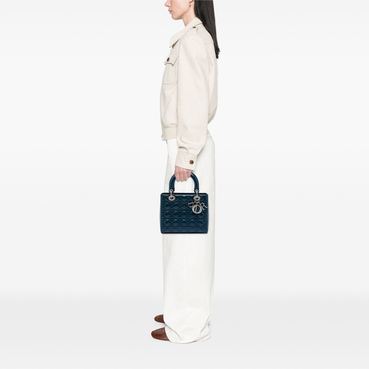 Dior Medium Patent Cannage Lady Dior