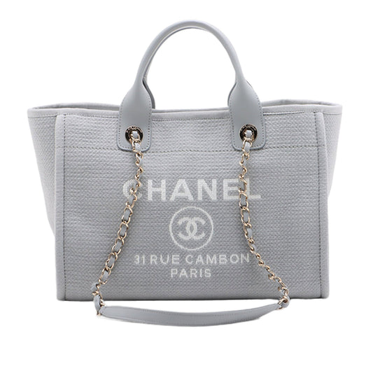 Chanel Small Canvas Deauville Tote