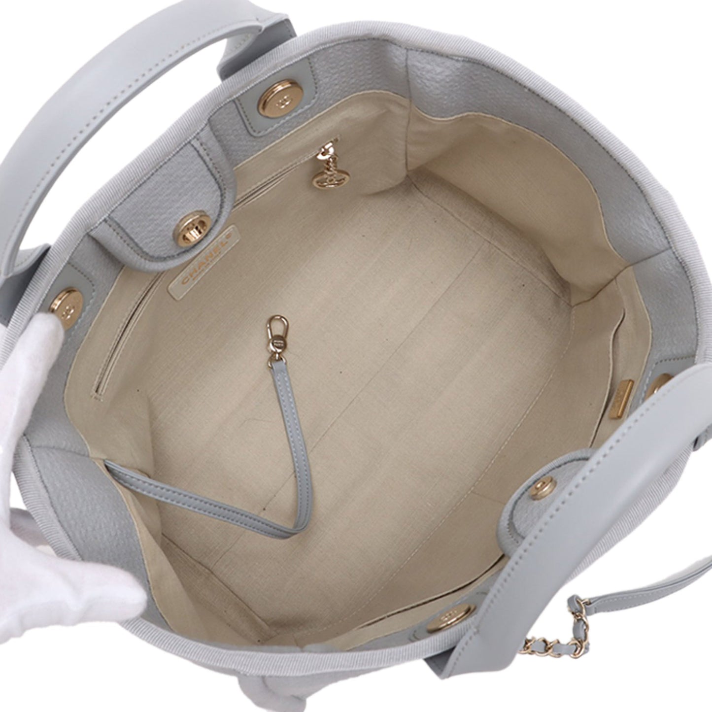 Chanel Small Canvas Deauville Tote