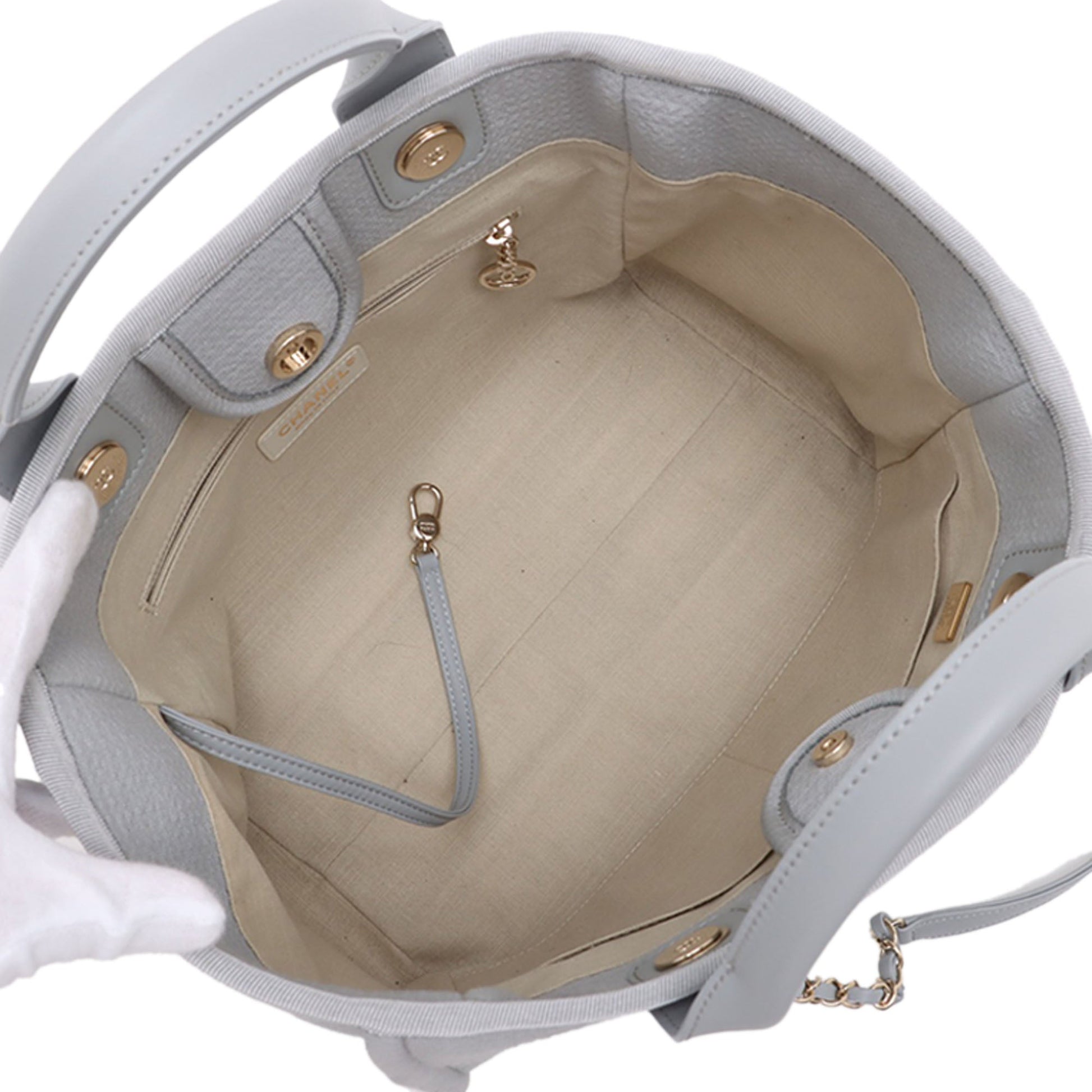 Chanel Small Canvas Deauville Tote