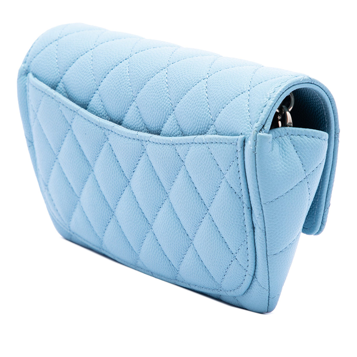 Chanel CC Quilted Caviar Glasses Case on Chain