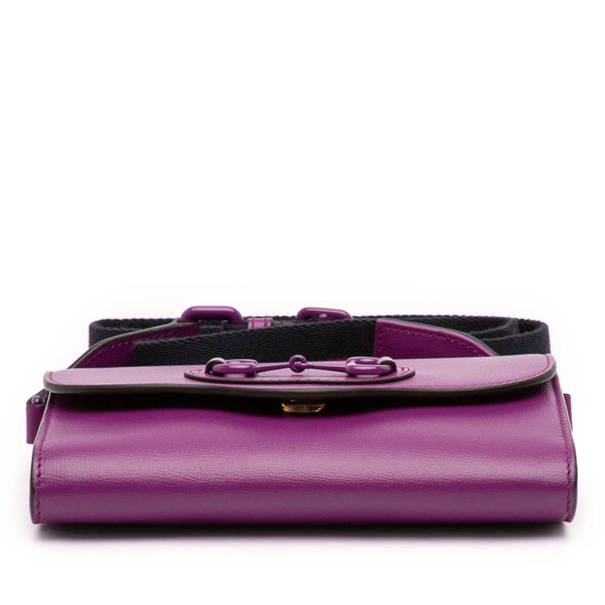 Gucci Mini Leather Horsebit 1955 Web Crossbody
