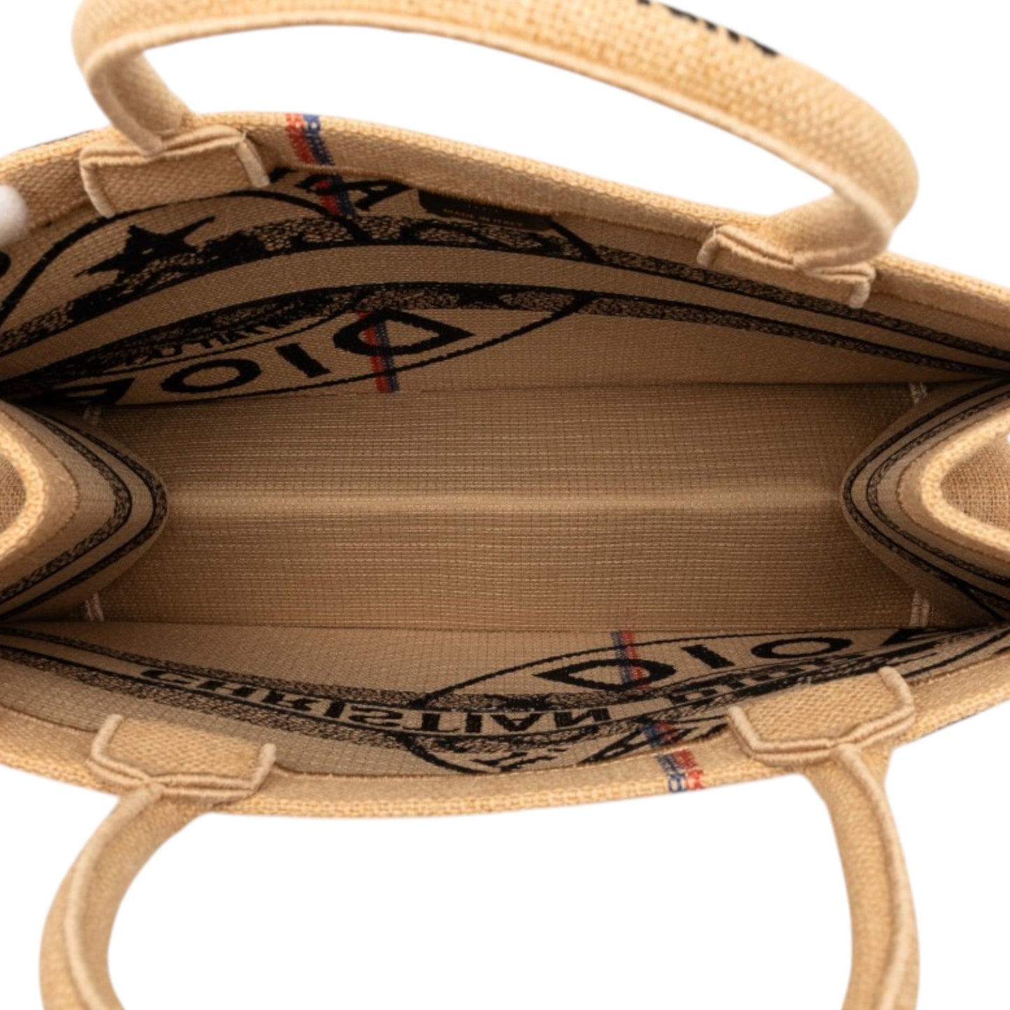Dior Medium Jute Embroidered Book Tote