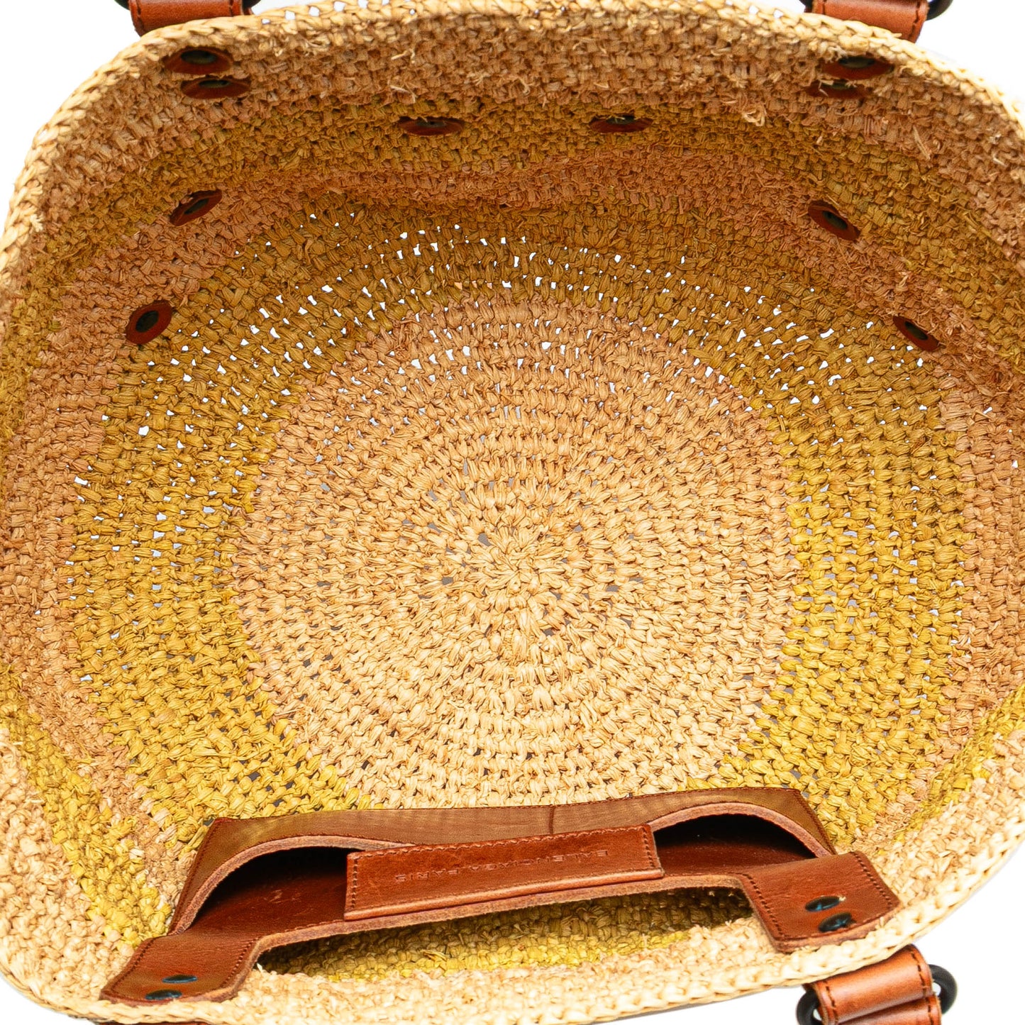 Balenciaga Raffia Motocross Classic Panier Basket Tote
