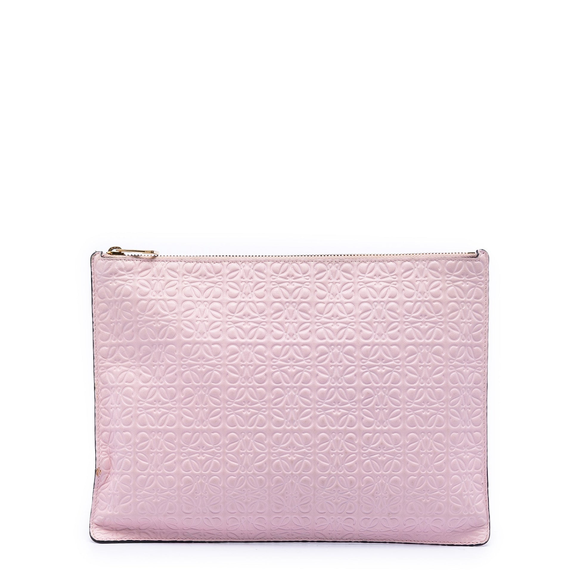 LOEWE Embossed Anagram Calfskin Repeat Pouch
