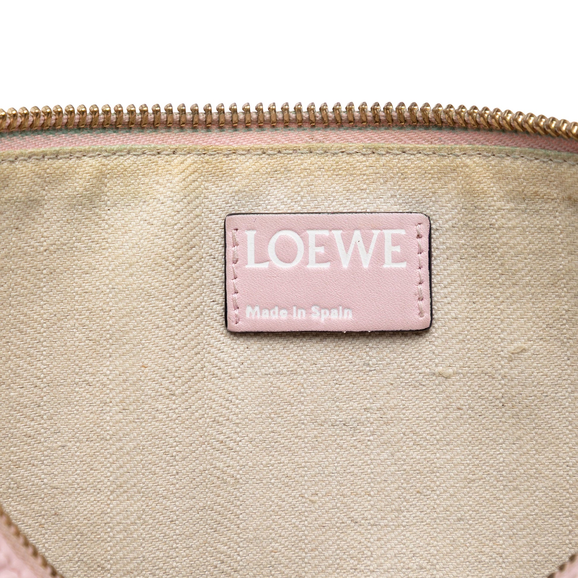 LOEWE Embossed Anagram Calfskin Repeat Pouch