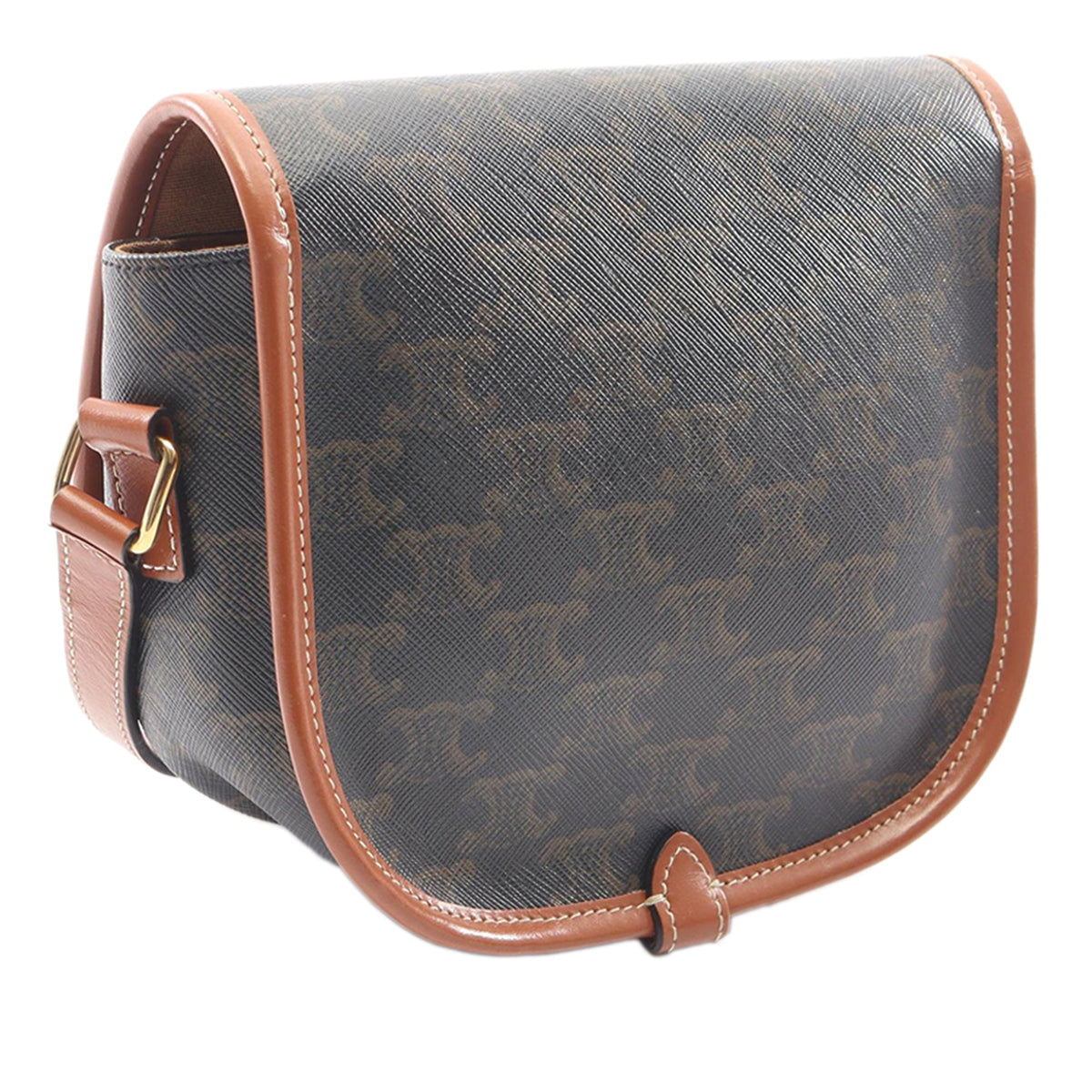 Celine Medium Triomphe Coated Canvas Folco Crossbody