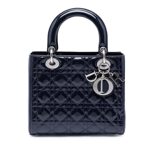 Dior Medium Patent Cannage Lady Dior