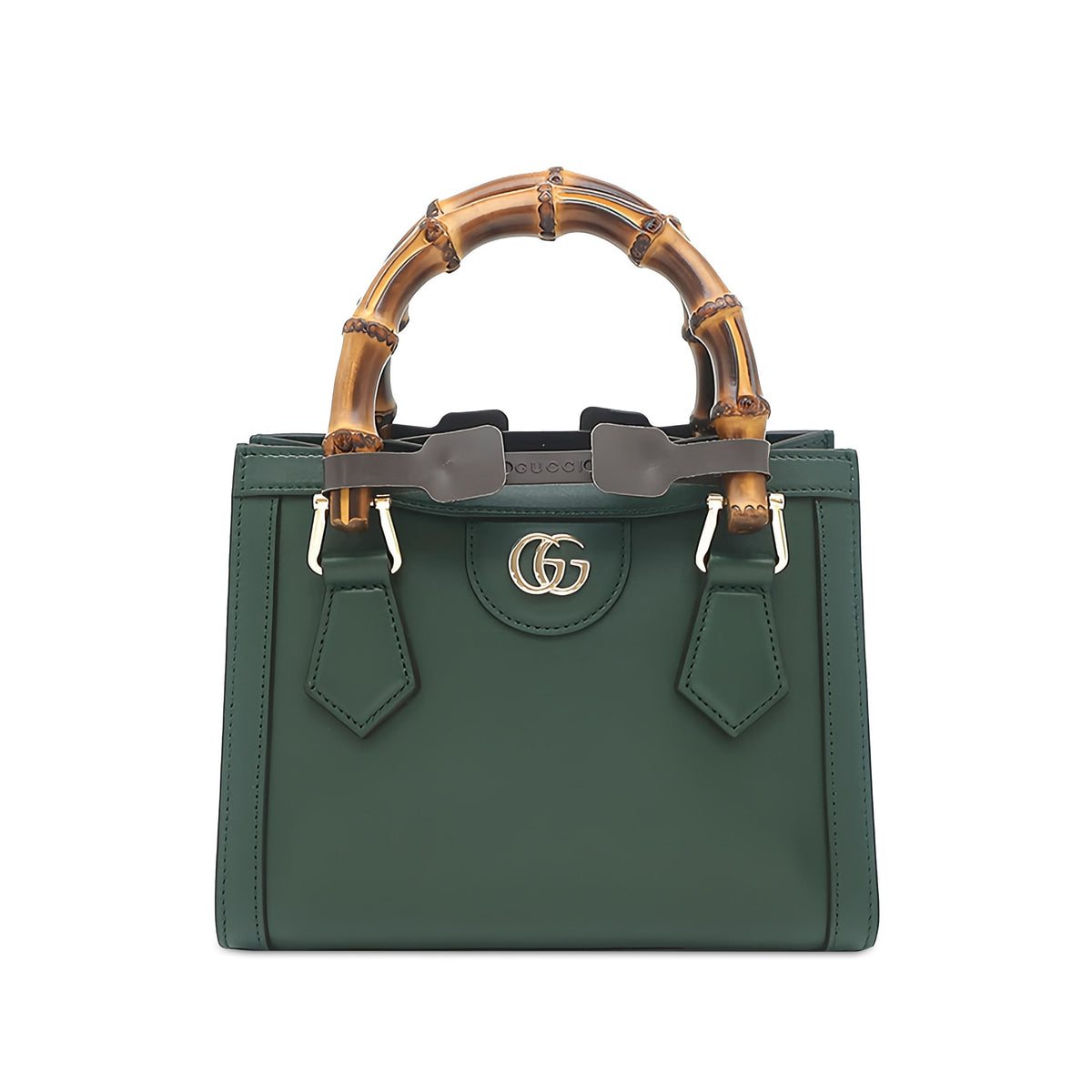 Gucci Mini Calfskin Bamboo Diana Satchel — Green