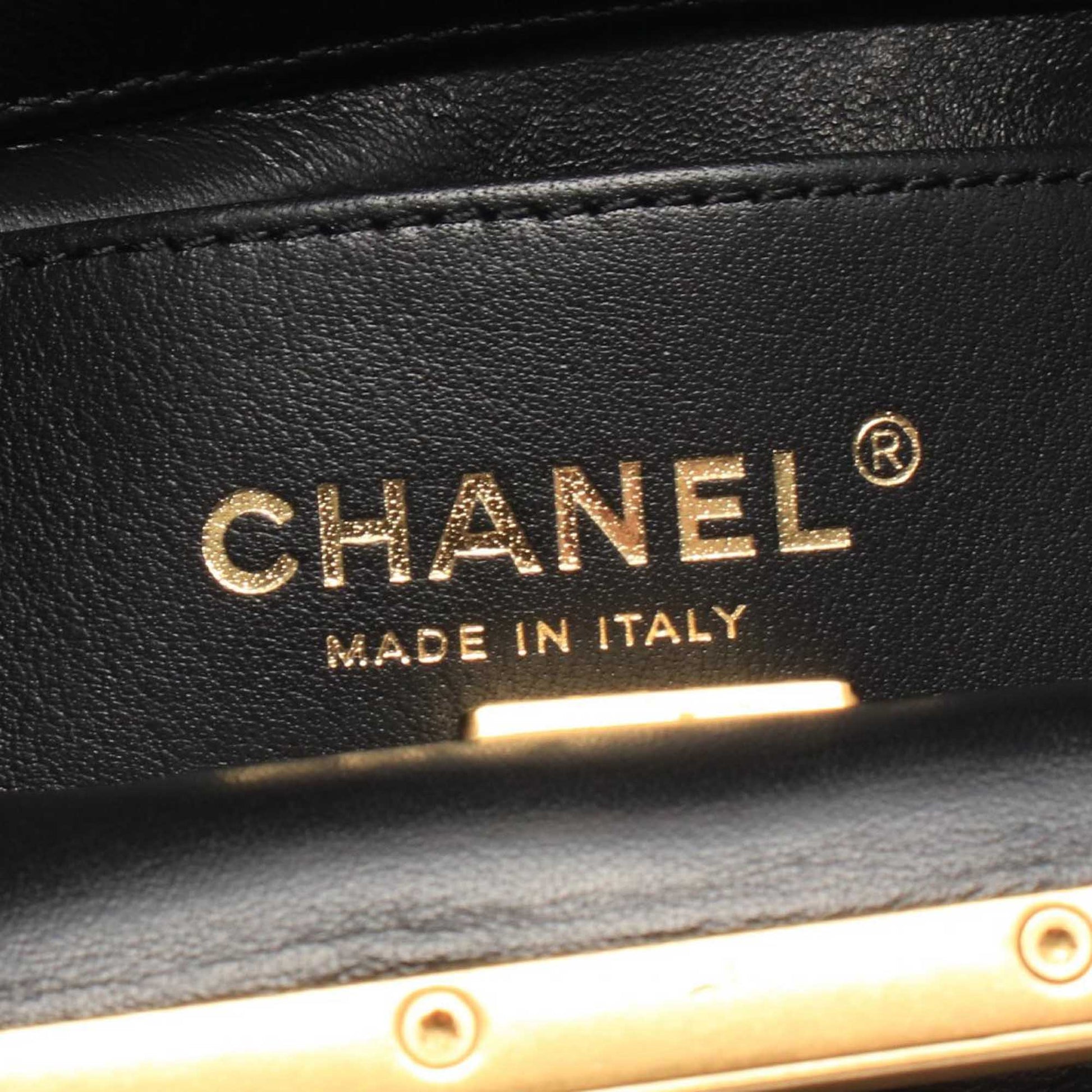 Chanel Mini Quilted Lambskin Paris Monaco Kiss Lock Vanity Bag