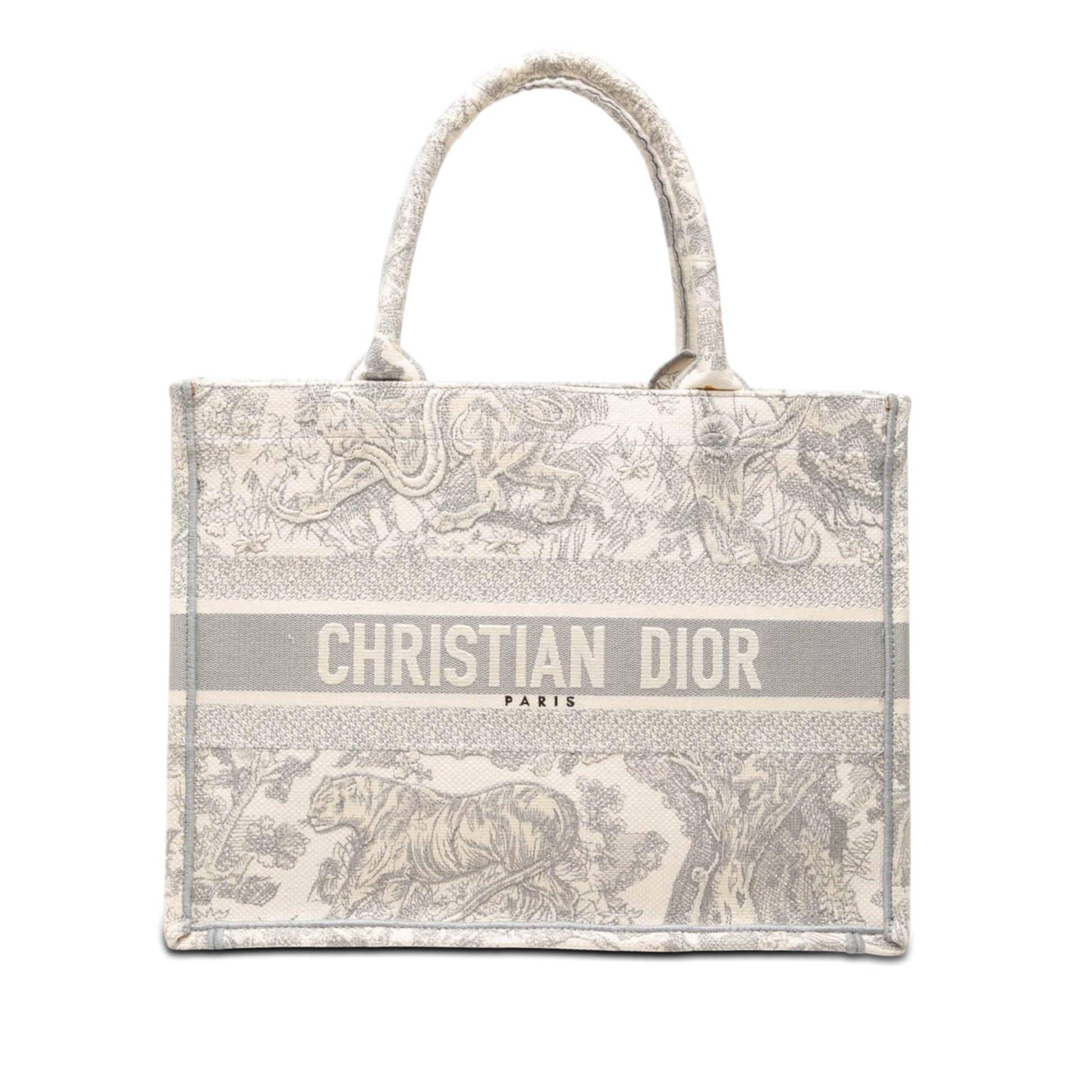 Dior Medium Canvas Embroidered Dioriviera Toile De Jouy Book Tote