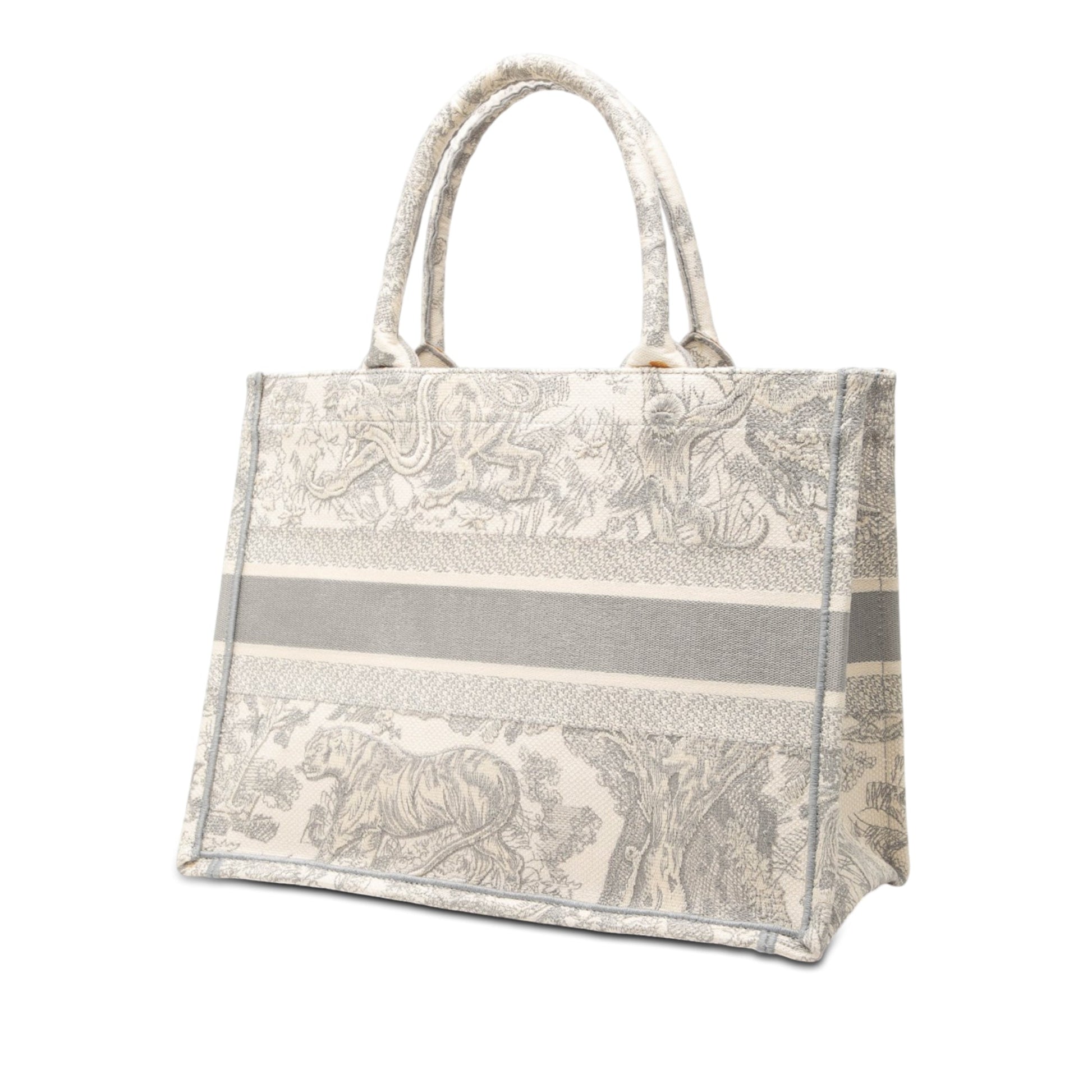 Dior Medium Canvas Embroidered Dioriviera Toile De Jouy Book Tote
