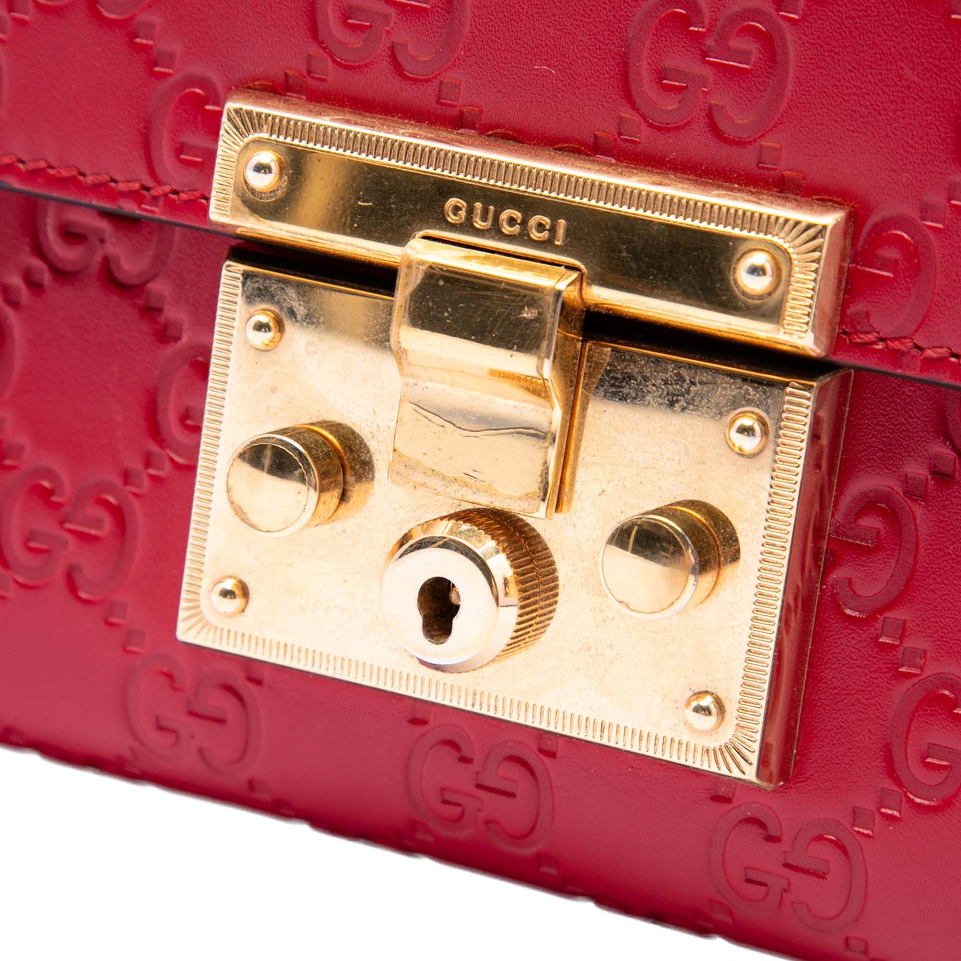 Gucci Small Guccissima Padlock Crossbody