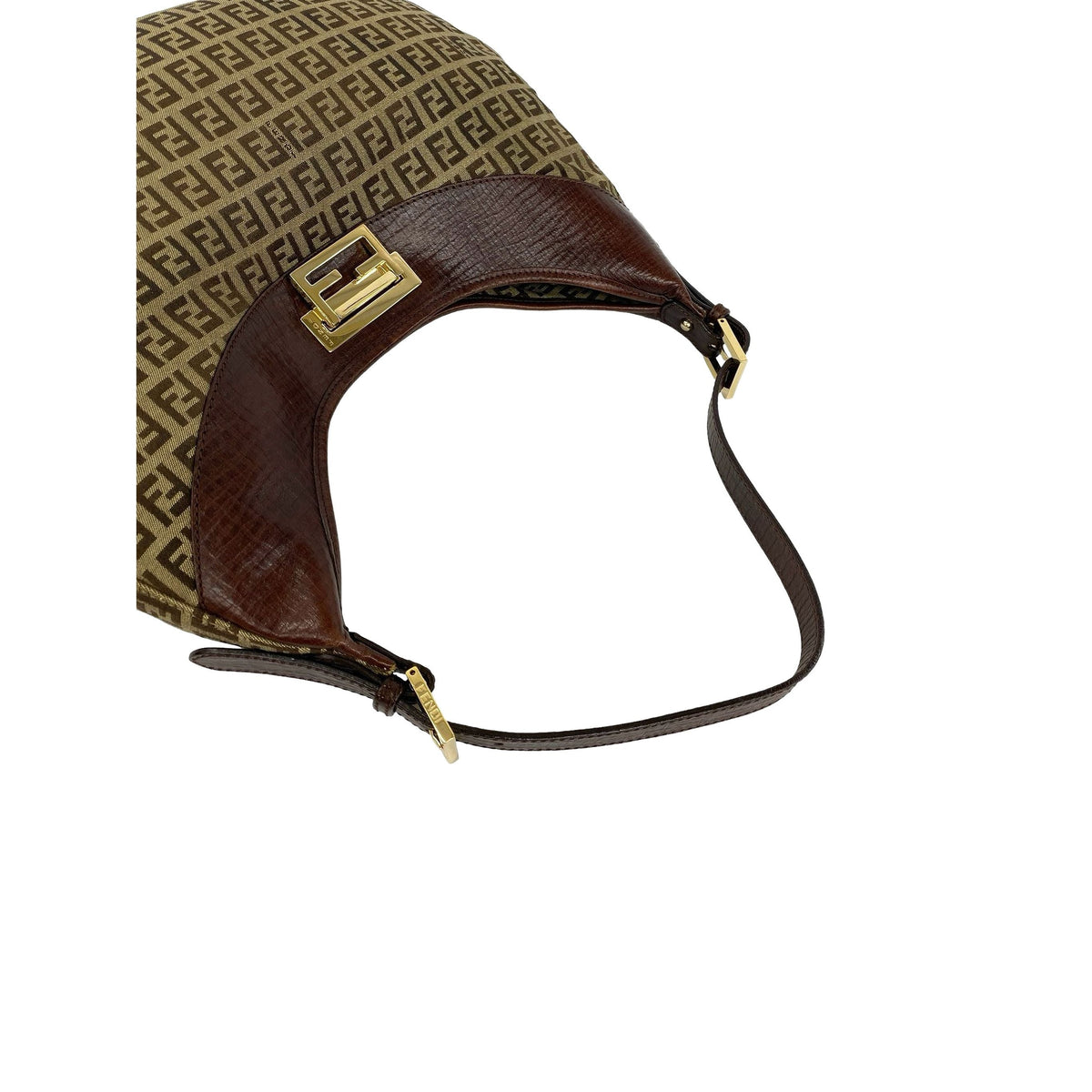 Fendi Zucchino Canvas Hobo Bag — Beige