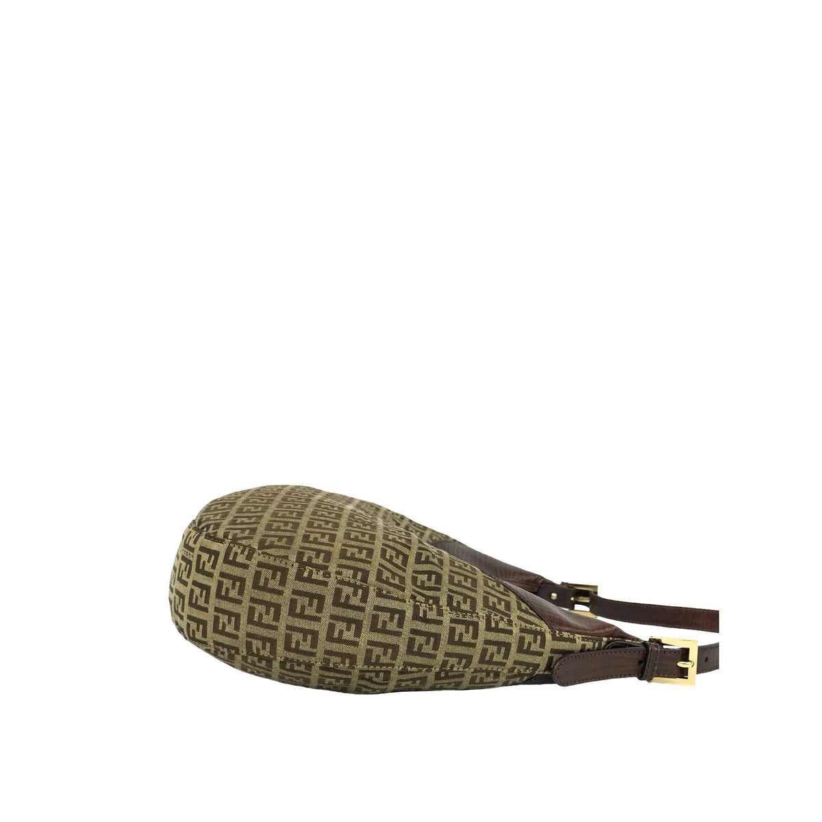 Fendi Zucchino Canvas Hobo Bag — Beige