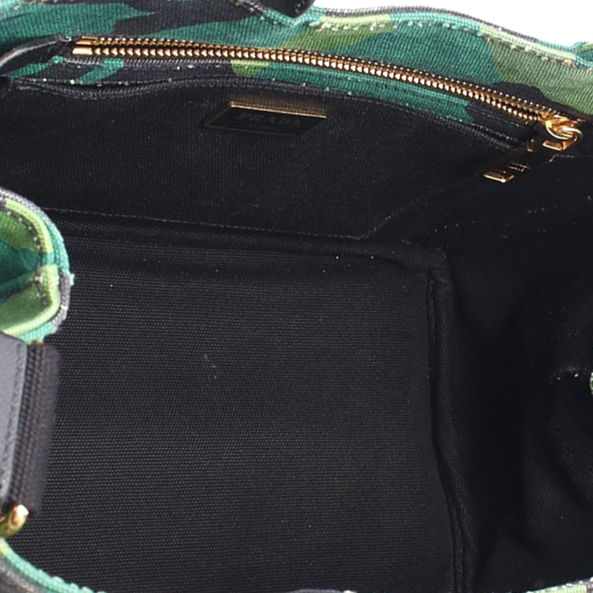 Prada Small Canvas Canapa Logo Camouflage Tote