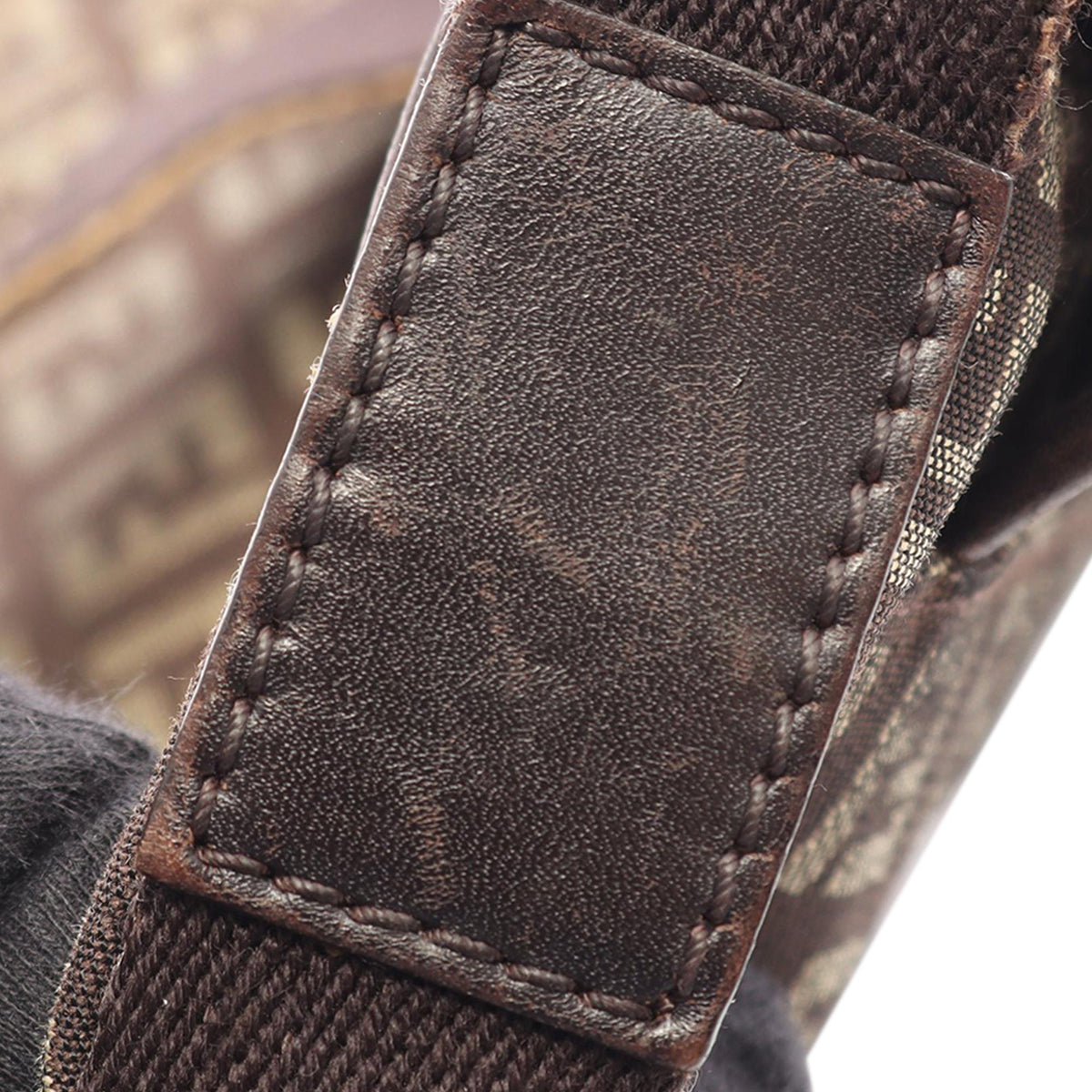 Fendi Zucchino Canvas Crossbody — Brown