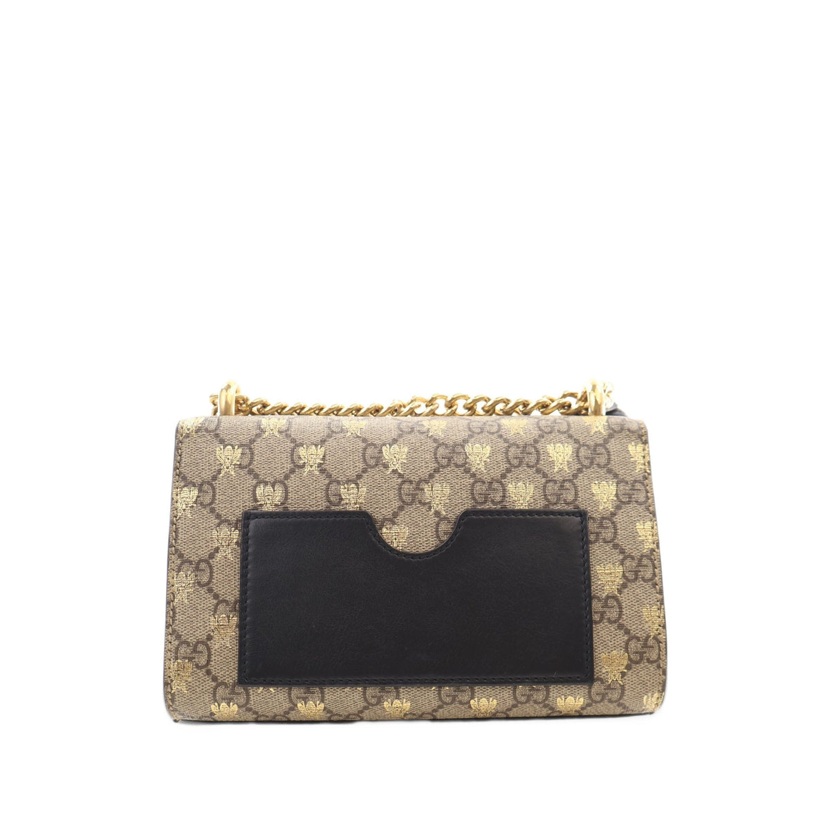 Gucci Small GG Supreme Bee Padlock Crossbody — Beige
